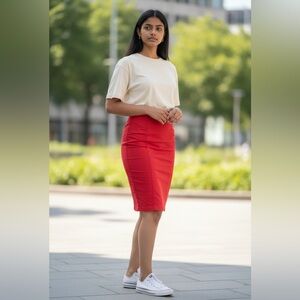 IMAGINATION RED SKIRT